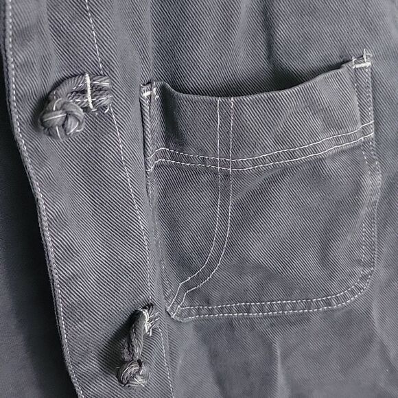Men's Gray Cargo Jacket - Picture 3 of 4